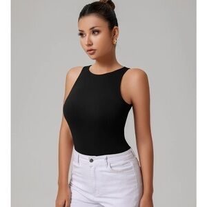 REORIA Black Ultimate Obsession Halter Neck Bodysuit